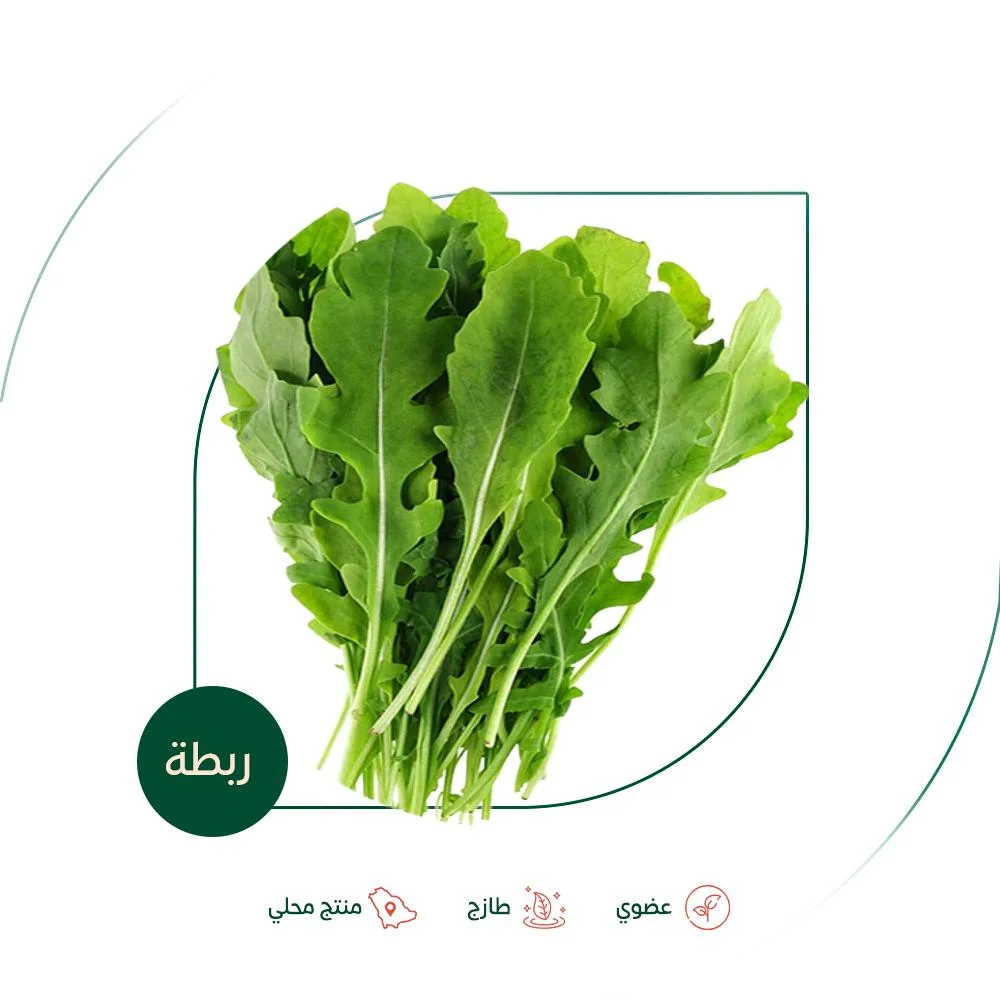 Fresh organic arugula, farm-safe organic food