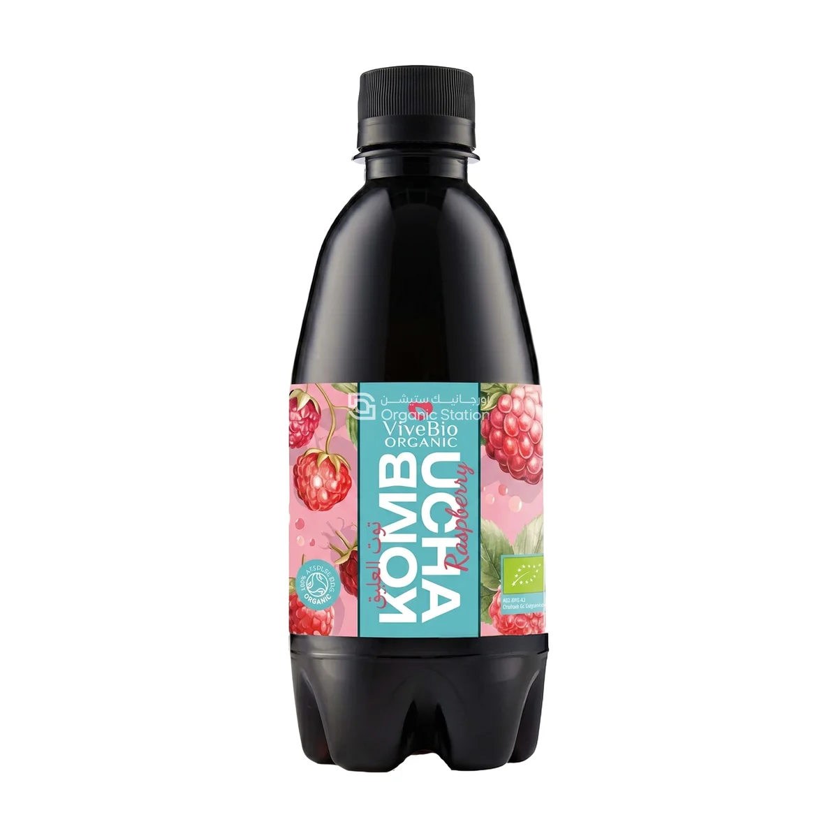 Organic Raspberry Kombucha Viva Bio 330ml