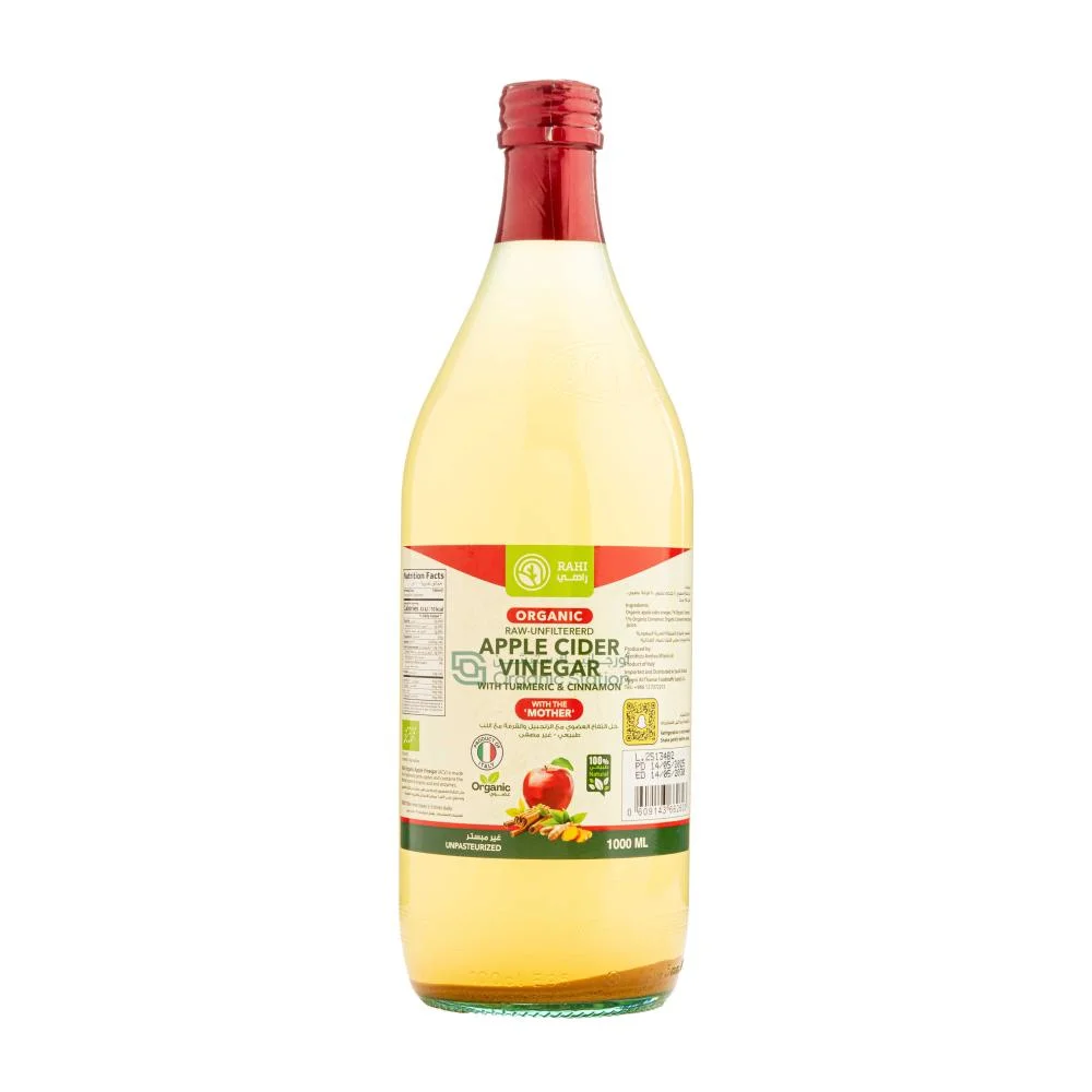 Organic apple cider vinegar with ginger and cinnamon, 1 liter